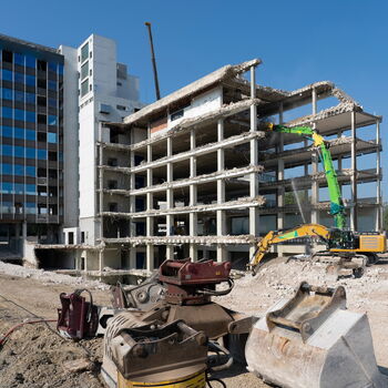 Abbruch eines Industriegebäudes